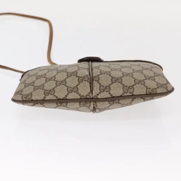 Authentic GUCCI GG Supreme Web Sherry Line Bag PVC Beige Gold 68 02 047 - Picture 16 of 16